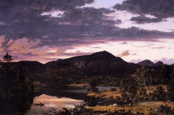  Edwin Painting - Lake Scene in Mount Desert scenery Hudson River Frederic Edwin Church